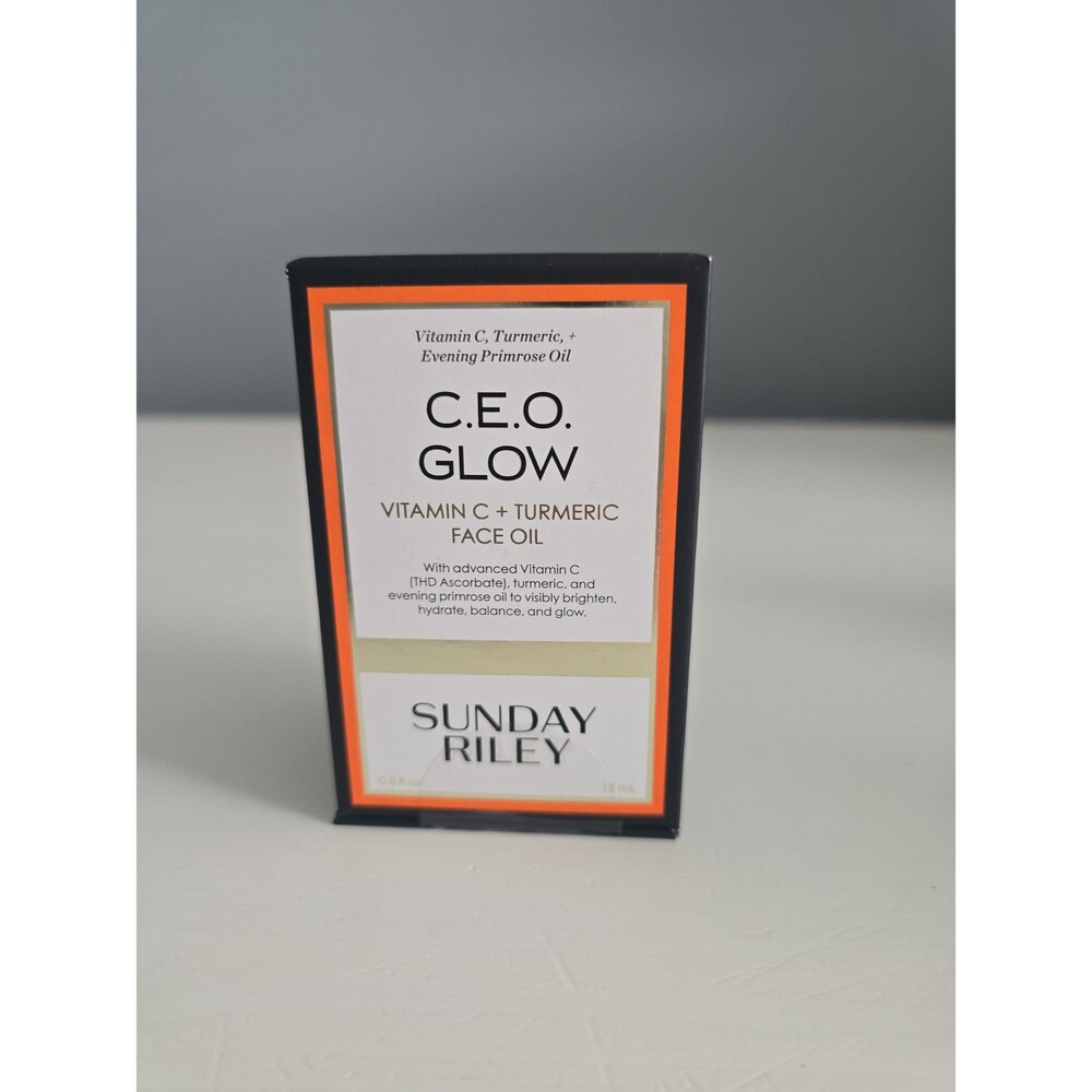 Sunday Riley CEO Glow Vitamin C Turmeric Face Oil 15 ml .5 oz NIB Sealed